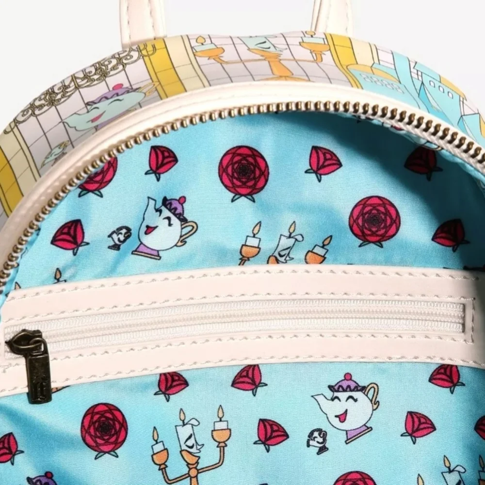 Loungefly Disney Beauty And The Beast Stained Glass Mini Backpack